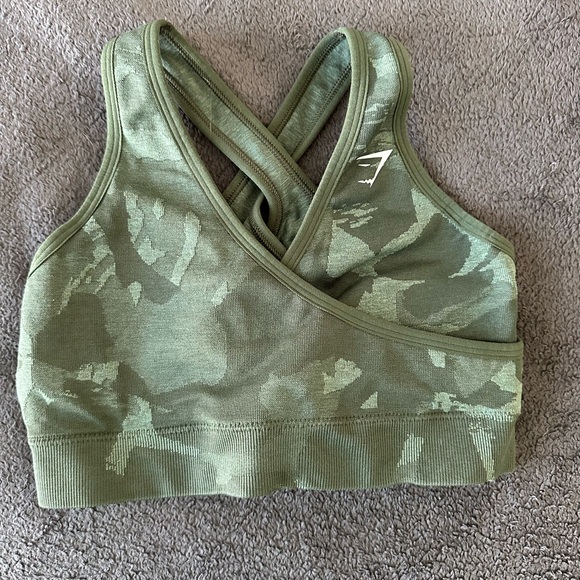 Gymshark Other - Gymshark Olive Camo Sports Bra